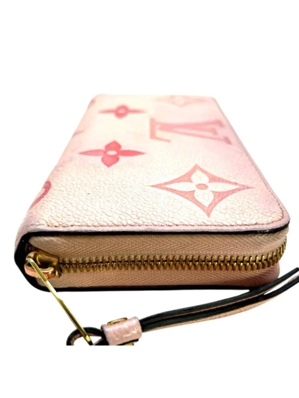 Louis Vuitton Bicolor Empreinte Zippy Wallet Bouton de Rose